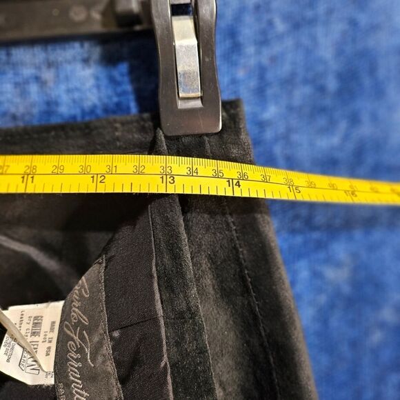 Carlo Ferranti 100% Black Leather Skirt Medium - Picture 8 of 11